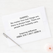 Gabriel Quote in "Inspirerende Invloed" Rechthoekige Sticker (Envelop)