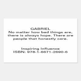 Gabriel Quote in "Inspirerende Invloed" Rechthoekige Sticker