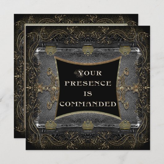 Gabriel Royal Victorian Party Invitation (Devant / Derrière)