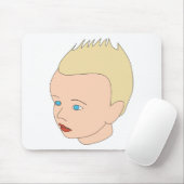 Gabriel sur un tapis de souris muismat (Met muis)