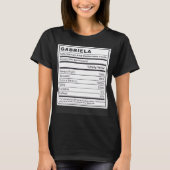 Gabriela Informatie en onmiskenbare feiten T-shirt (Voorkant)