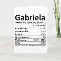 Gabriela Voeding Gepersonaliseerde Naam Grappig Ke