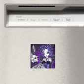 "Gabriella" Gotische Schedel Engel Magneet (Insitu (Vaatwasser))