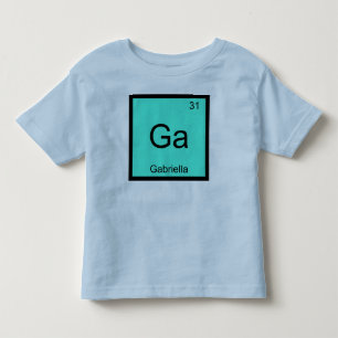 Gabriella Naam Chemie Element Periodiek Systeem Kinder Shirts