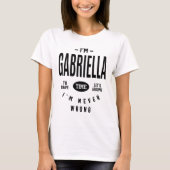 Gabriella Persoonlijke naam Birthday T-shirt (Voorkant)