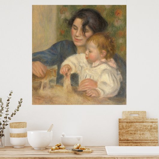 Gabrielle en Jean (door Pierre-Auguste Renoir) Poster (Keuken)