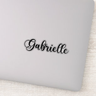 Gabrielle Naam - Handgeschreven kalligrafie Sticker