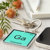 Gabrielle Name Chemistry Element Periodic Table Sleutelhanger (Voorkant Rechts)
