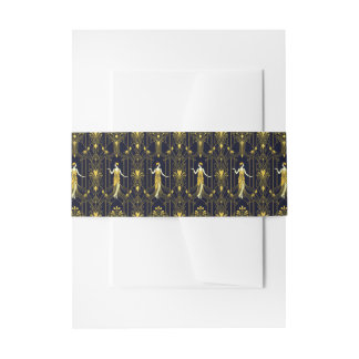 Gabsy goud en zwart decoratief patroon uitnodigingen wikkel