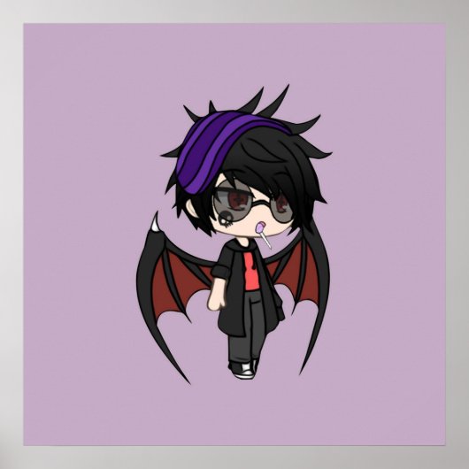 Gacha Life Series Karl Chibi Vampire Boy Poster (Voorkant)