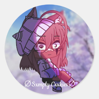 Gacha life - Simply Cxkies Ronde Sticker