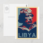 Gaddafi - Libië Briefkaart (Voorkant / Achterkant)