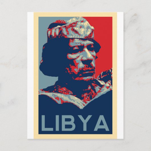 Gaddafi - Libië Briefkaart (Voorkant)