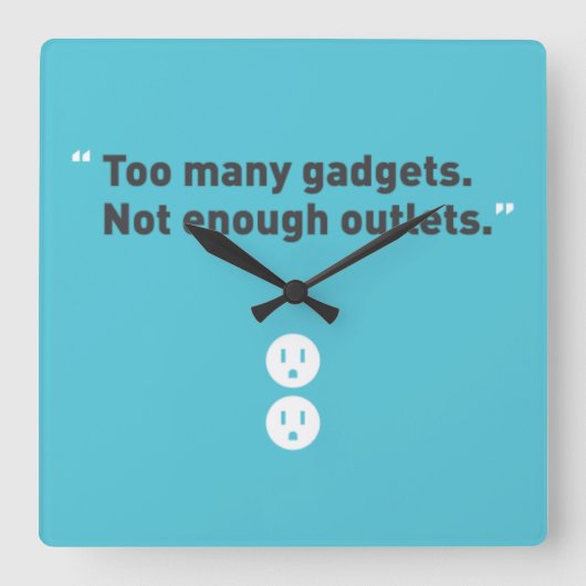 Gadgets Vierkante Klok (Voorkant)