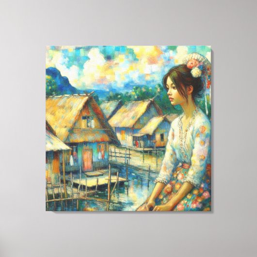 Gadis Desa Canvas Afdruk (Voorkant)