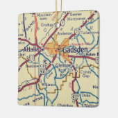 Gadsden AL  Map Keramisch Ornament (Links)