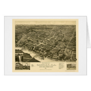 Gadsden, AL Panoramic Map - 1887