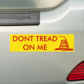 Gadsden_flag 11in Bumper2 Rood Bumpersticker (Op auto)