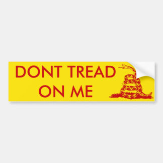 Gadsden_flag 11in Bumper2 Rood Bumpersticker