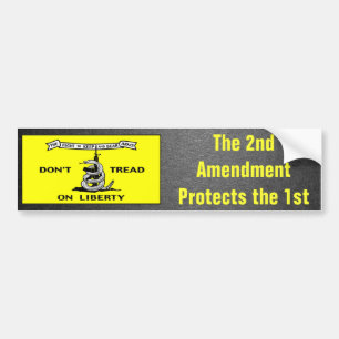 Gadsden Flag 2e wijziging Politiek Bumpersticker