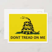 Gadsden Flag Briefkaart (Voorkant / Achterkant)