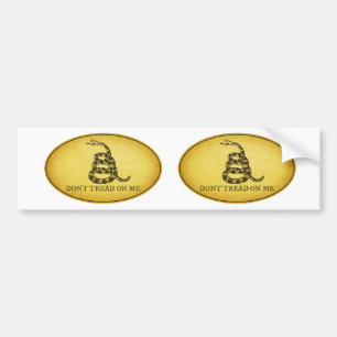 Gadsden Flag Bumpersticker 2 ovaal