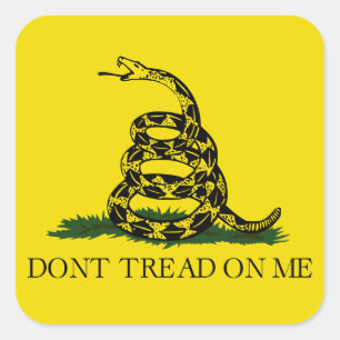 Gadsden Flag - Leer me niet aan Vierkante Sticker