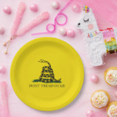 Gadsden Flag (niet op mij lezen) (slangenvlag) Pap Papieren Bordje (Feest)