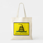 Gadsden Flag Parody: Ik ben aan het draaien Tote Bag (Achterkant)