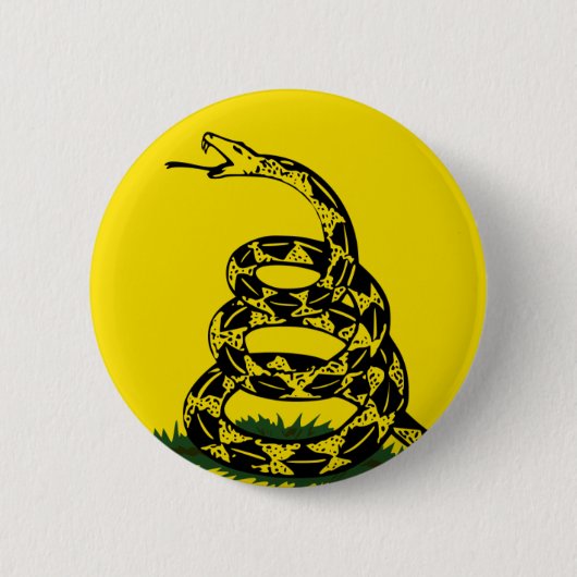 Gadsden Flag Ronde Button 5,7 Cm (Voorkant)