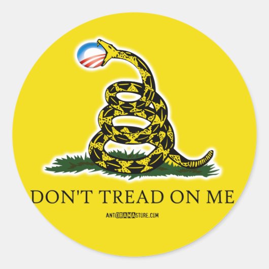Gadsden Flag Ronde Sticker (Voorkant)