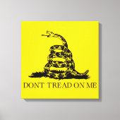 Gadsden Rattlesnake Flag: Revolutionaire Oorlog 17 Canvas Afdruk (Voorkant)