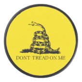Gadsden Rattlesnake Flag: Revolutionaire Oorlog 17 Hockey Puck (Voorkant)