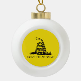 Gadsden Rattlesnake Flag: Revolutionaire Oorlog 17 Keramische Bal Ornament