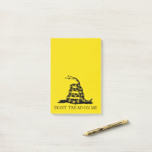 Gadsden Rattlesnake Flag: Revolutionaire Oorlog 17 Post-it® Notes (Op bureau)