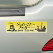 Gadsden - Tea Party Alsof het 1773 Bumpersticker i (Op auto)