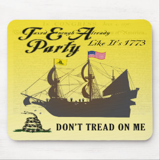 Gadsden - Tea Party Alsof het 1773 Mousepad is Muismat