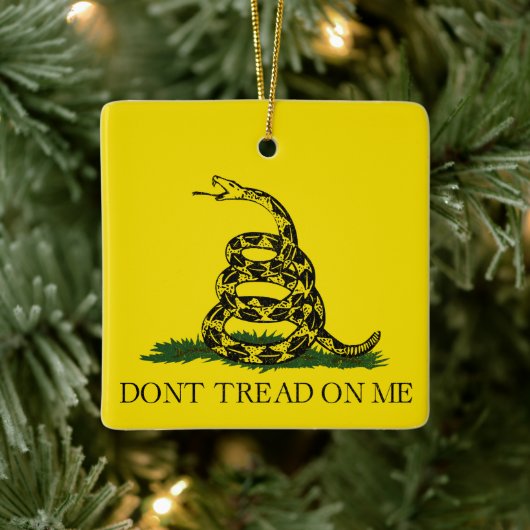 Gadsden trappen niet op me keramisch ornament (Boom)