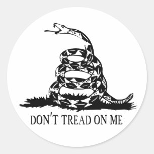 Gadsden - Treed niet op mij groot Ronde Sticker