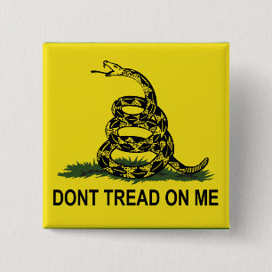Gadsden vlag kan me niet vertellen vierkante button 5,1 cm