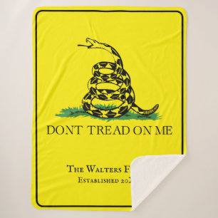 Gadsden-vlag Loop niet op mij Familienaam Oprichti Sherpa Deken