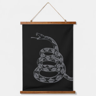 Gadsden-vlag 'Raak me niet aan' Grijs Hangend Wandkleed