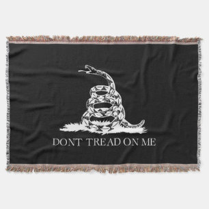 Gadsden-vlag raak me niet aan ZWART WIT Deken
