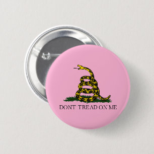 Gadsden-vlag 'Trap niet op mij' Libertarisch Geel Ronde Button 5,7 Cm