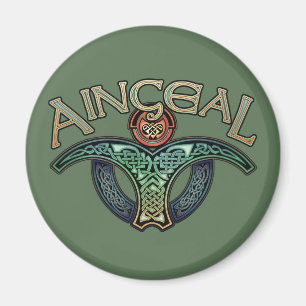 Gaelic Angel Round Magnet Magneet