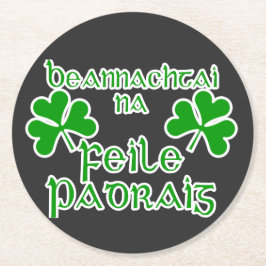 Gaelic St. Patrick's Day  Ronde Kartonnen Onderzetter