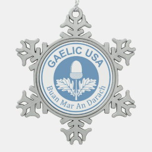 GaelicUSA Snowflake Charm. Tin Sneeuwvlok Ornament