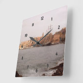 Gaeta Uitzicht Wall Clock Vierkante Klok (Hoek)