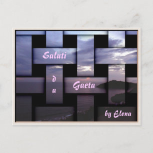 Gaeta Zee Uitzicht Mozaïek Briefkaart