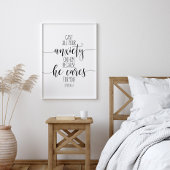 Gaf al je zorgen over hem, 1 Peter 5:7 Poster